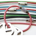 thumbnail image 1 of Wire Keyrings, 4-Inch, 12 Pack, Flexible Keychain with Plastic Coated Steel for Keys, Luggage Tags, Key Fobs, 1 of 7