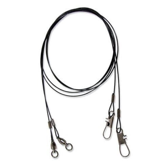 Wire Leader-Ball Bearing Swivel-Interlock Snap - 12" 20 lb