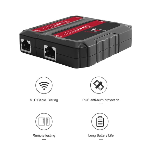 Wire Locator NF-466 Network Cable Tester POE Wire Checker Launcher & Receiver UTP & Cable Continuity Tester RJ45/RJ11/R]12/CAT5/CAT6/CAT7 UTP Wire Testing Tool Telephone Network Line