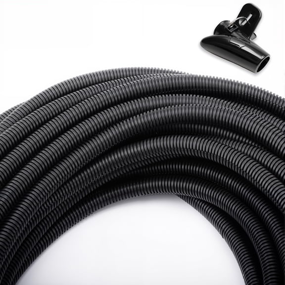 Wire Loom Split Tubing Black 50 FT 1/2” For Electrical Wires & Cables