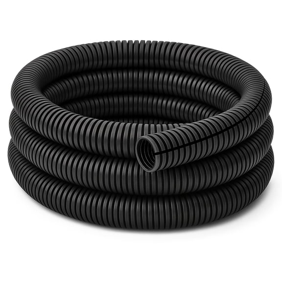 Wire Loom Tubing Black 2 Inch - 10 Feet Cable Protection
