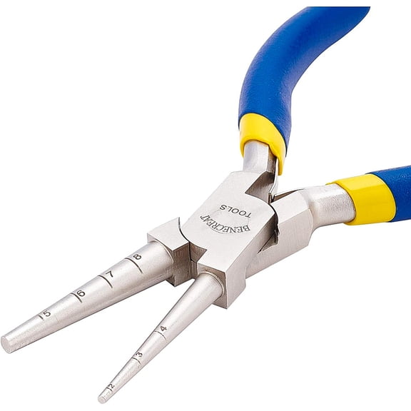Wire Looping Pliers with Non-Slip Handle Precision Round Nose Pliers (2~8mm Loops) for Beading Jewelry Making and Wire Forming DIY