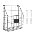 thumbnail image 1 of Wire Mail Basket - Wall Mounted Hanging Folder/Document Organizer Economic & Easy to Install Tray for Home Office More (1 Slot), 1 of 6