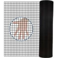 thumbnail image 1 of Wire Mesh, 24 inch×50 ft Black Vinyl Coated Hardware Cloth, 21 Gauge 1/4 inch Black PVC Hardware Cloth, Black Welded Wire Fence Supports Poultry-Netting Cage-Home Improvement and Chicken Coop, 1 of 12