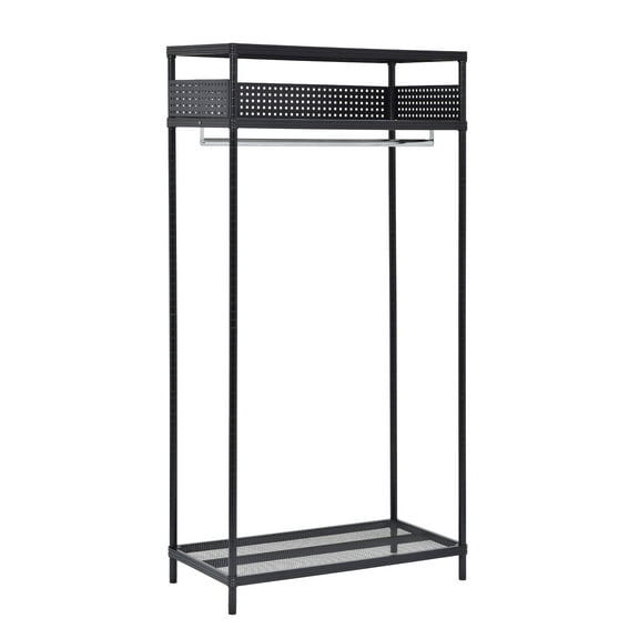 Wire Mesh Garment Rack with Ledge