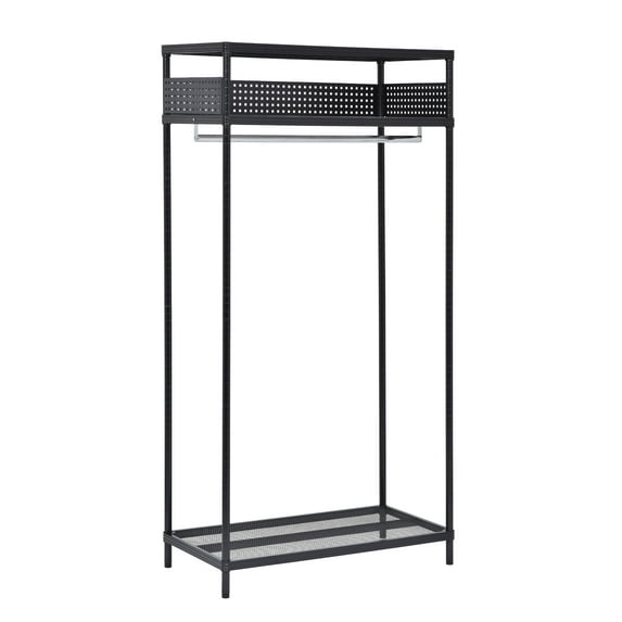 Wire Mesh Garment Rack with Ledge