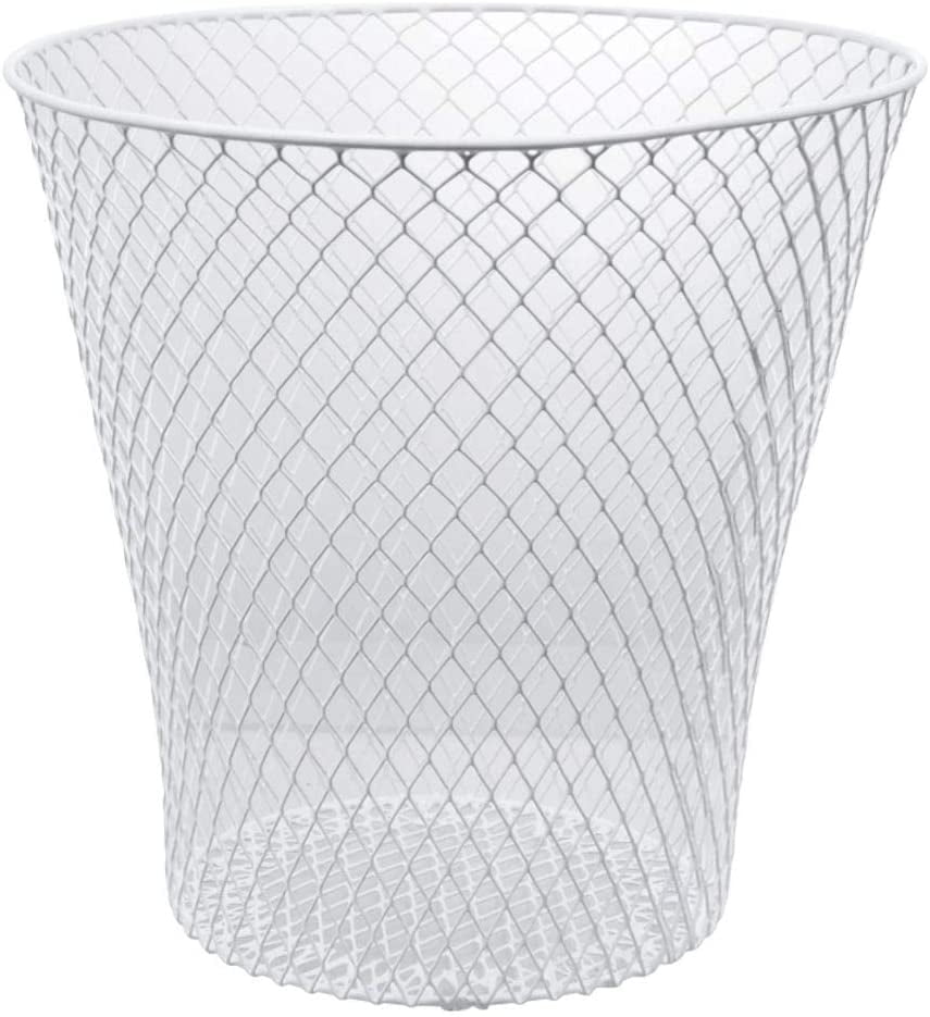 Wire Mesh Round Waste Basket Trash Can Mesh Round Open Top