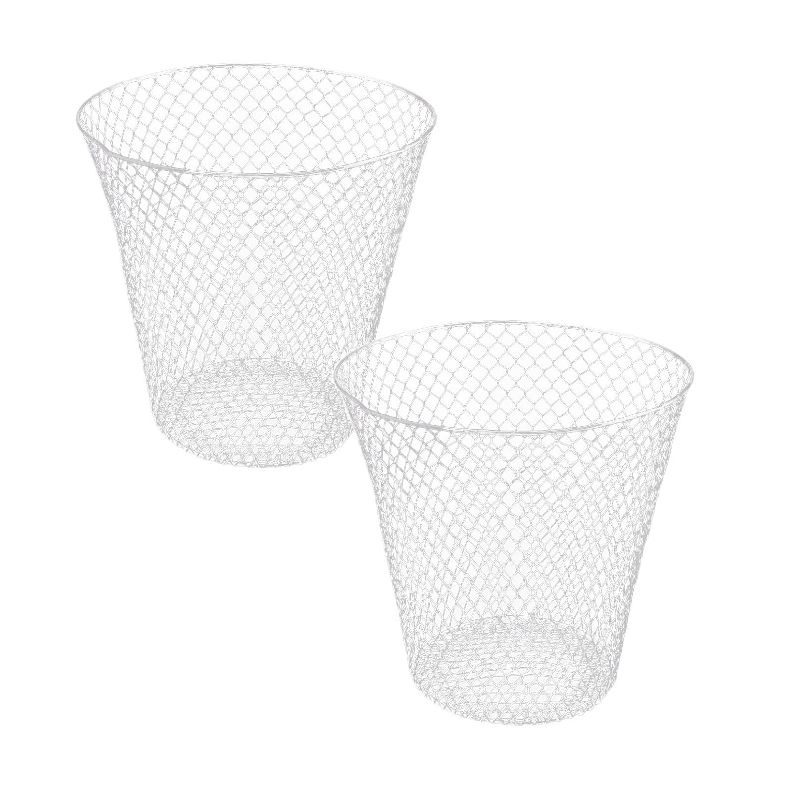Wire Mesh Round Waste Lightweight Can Open Top Wastebasket Bags Tall