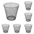 Wire Mesh Round Waste Lightweight Can Open Top Wastebasket Recycling Desk School Garbage Cans