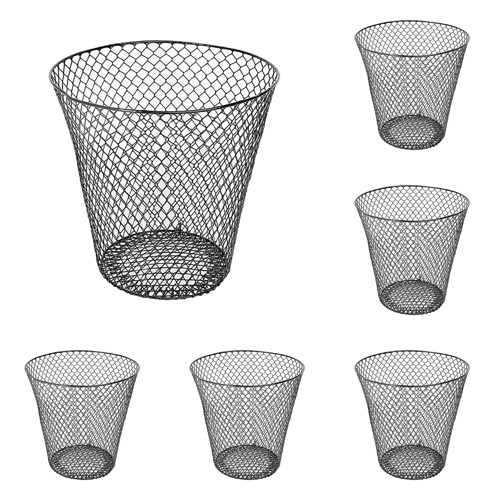Wire Mesh Round Waste Lightweight Can Open Top Wastebasket Recycling