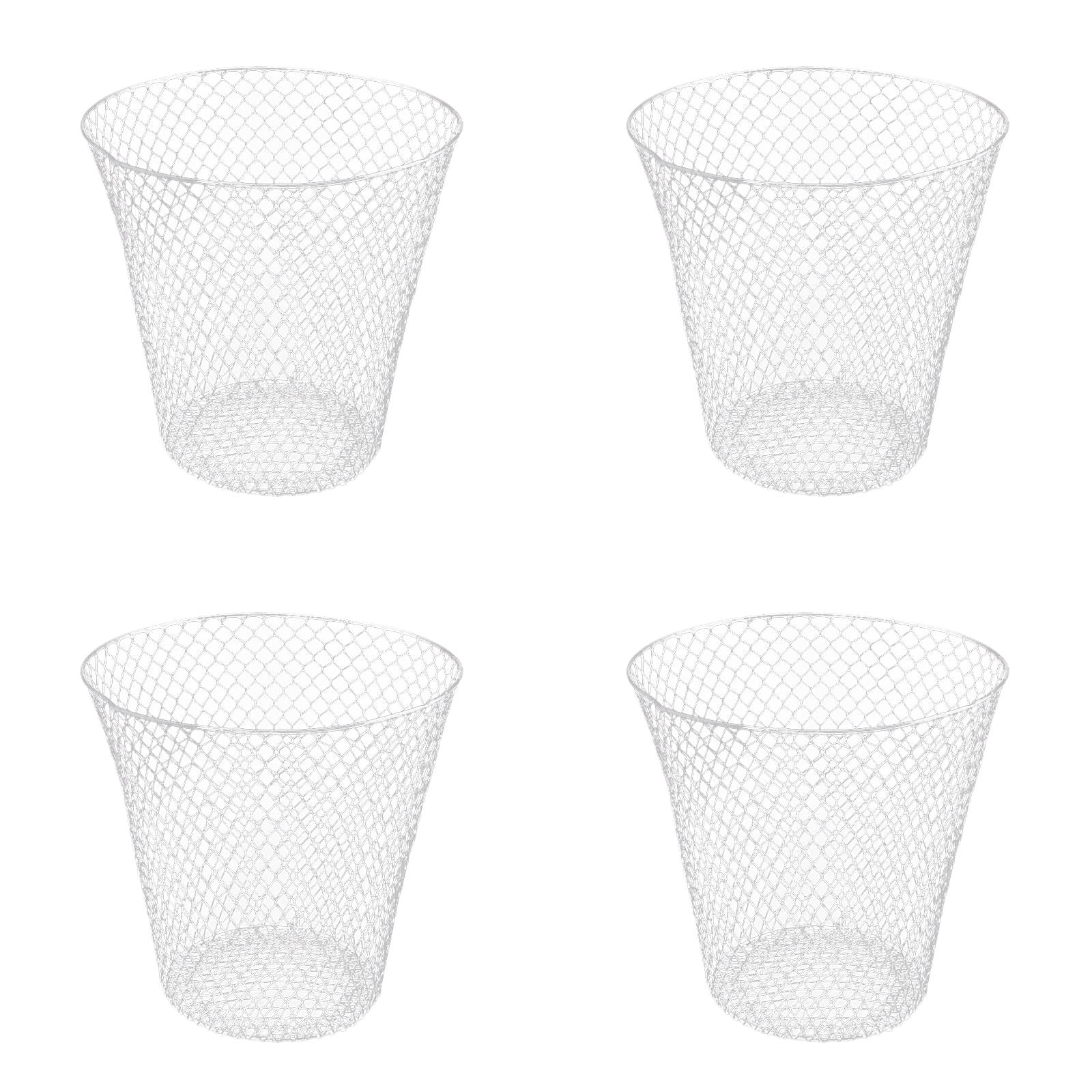 Wire Mesh Round Waste Lightweight Can Open Top Wastebasket Recycling