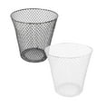 Wire Mesh Round Waste Lightweight Can Open Top Wastebasket Recycling Desk School Garbage Cans