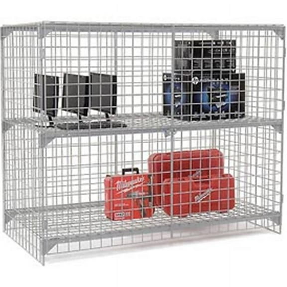 Wire Mesh Security Cage - Gray - 72 x 36 x 60 in.
