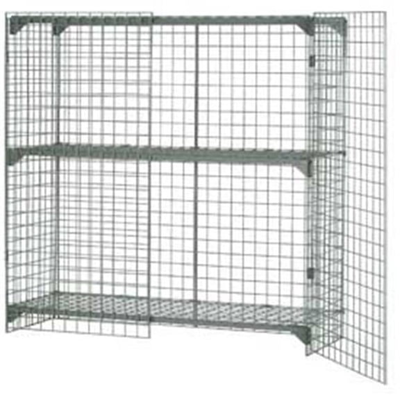 Wire Mesh Security Cage - Ventilated Locker - Gray - 48in. x 24in. x 48in.