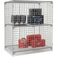 thumbnail image 1 of Wire Mesh Security Cage with Ventilated Locker - Gray - 60 x 36 x 72 in., 1 of 1