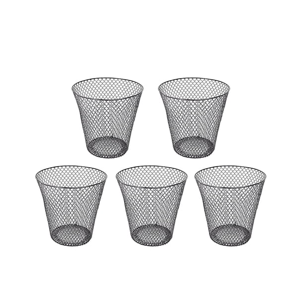Wire Mesh Waste Basket, 9-Inch Round Lightweight Can â Open Top Desk Garbage Bin for Office, School, Home, Bedroom & Bathroom â Metal Mesh Recycling & Storage Bin