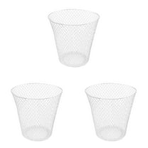 Wire Mesh Waste Basket - 9 Inch Round Open Top Can - Lightweight Recycling Bin for Desk, Office, School & Home Storage