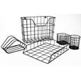 thumbnail image 1 of Wire Metal 5 in 1 Desk Organizer Set, Black, 1 of 9