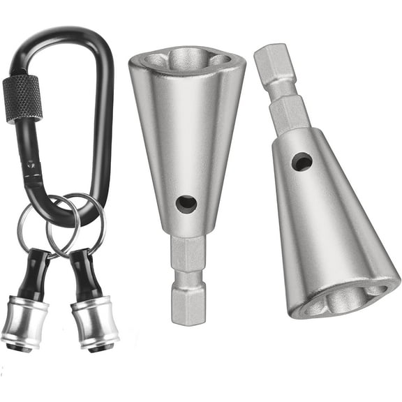 Wire Nut Twister,with 2pcs Bit Holders 1/4" Socket,Hex Shank Screwdriver Bit Holder,Wire Twisting Tool,Wire Nut Twister for Electrical Power Drill,Wire Twister for Quick Twisting Cable