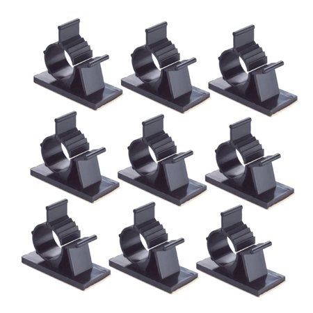 Wire Organizer 100pcs Thumb Brace Line Cable Holders Data Line Storage Clip Telephone Line Cables Sleeve Cable Clamp Bracket Black Multifunction Wire Clamp