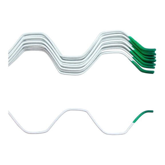 Wire Pack Sized 6' 6" | Greenhouse Film PVC Coated Spring Lock for Attachment of Plastic Film or Shade Cloth | Jiggly Wire | (20 Pack)