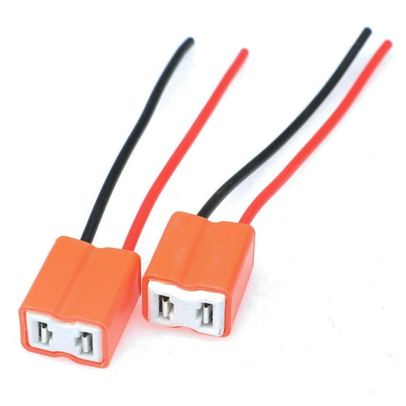 Wire Pigtail Female Ceramic S H7 Two Harness Head Light Low Beam Socket Plug
