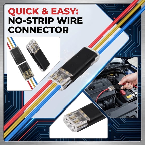Wire PluginConnectors, Low Voltage Wire Connectors, Electrical Plug, Exposed Insulation Cover, Brass Contact, D3 Terminal, Electrical Wire, Inline Splice, 1 Pc