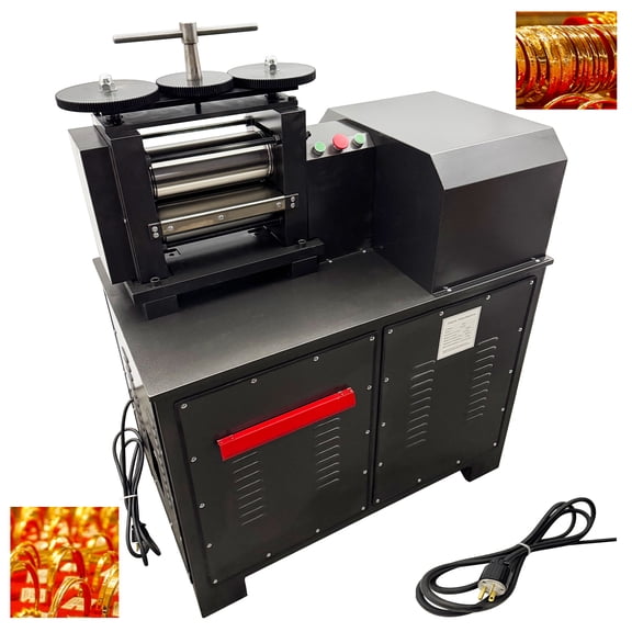 Wire Pressing Layering Machine Vertical Electric Flat Roller Metal Jewelry 220V