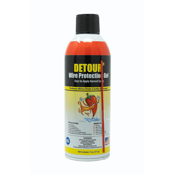 Wire Protection Gel with DETOUR Rat Repellent 11 Oz Aerosol Spray