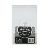 C-Line 87411 3.5 in. x 1.5 in. Side Load Wire Rack Shelf Tag - White (10/Pack)