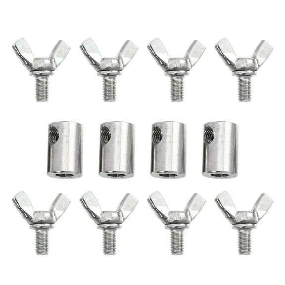 Wire Rope Butterfly Buckle Saddle Cable Clips Holder Fence Clamps Fasteners for 4 Pcs