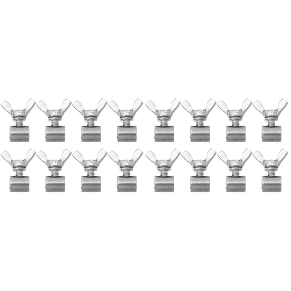 Wire Rope Butterfly Buckle Screw Clip Stainless Steel Hand Clamps Cable 1/ Bolt Saddle 16 Pcs