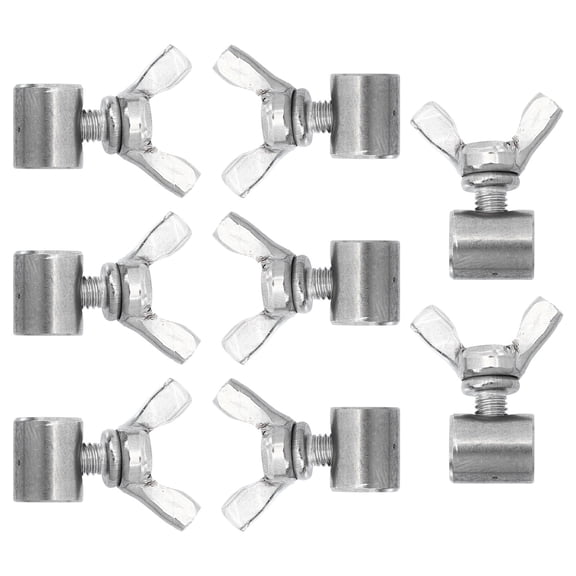 NIAIZEK Stainless Steel Wire Rope Clamps Silver for Cable Holding and Fastening 8Pcs