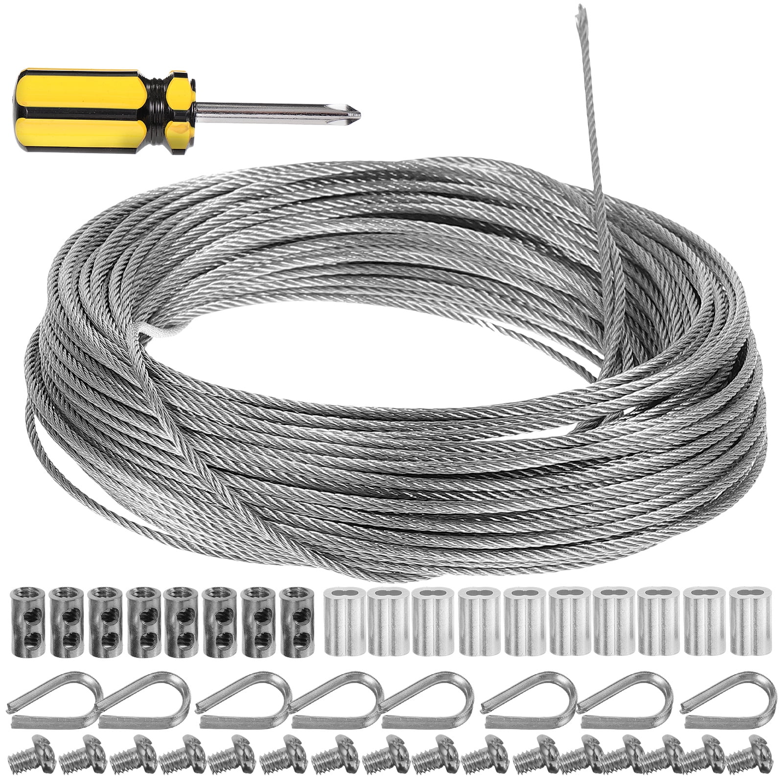 20 Meter Stainless Steel 304 Wire Rope Cable Kit with Turnbuckles ...
