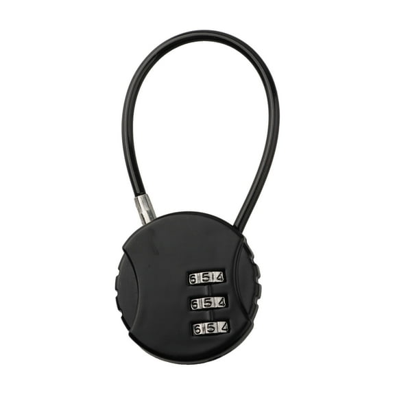 Wire Rope Combination Lock 3 Digit Code Lock Password Motorcycle Helmet Metal Keyed Padlock Travel Anti-Theft Locks