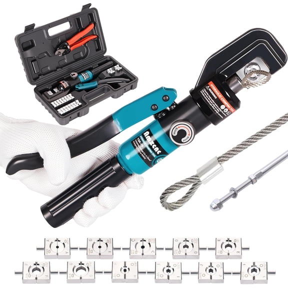Wire Rope Crimping Tool Kit, Swaging Tool for Aluminum Ferrules and Oval Sleeves, 3/64''3/16'', Stainless Steel, with Wire Cutter