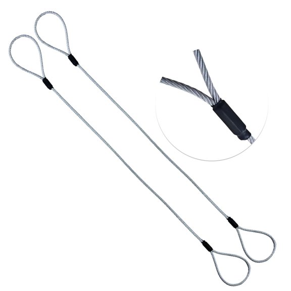 Wire Rope Sling 2Pack 3/8in*10ft Heavy Duty Lifting Rigging