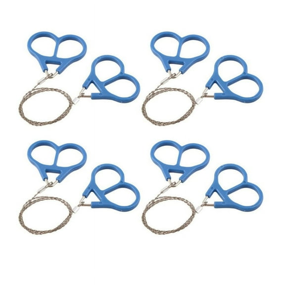 Wire Saw, 20 Inch Stainless Steel Serrated Rope Saw, Emergency Chainsaw Kit Outdoor Tools for Cutting,4 Pack