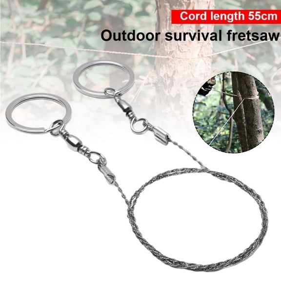 Wire Saw Durable Lightweight Emergency Survival Saw Pocket Saw with Rotatable WA