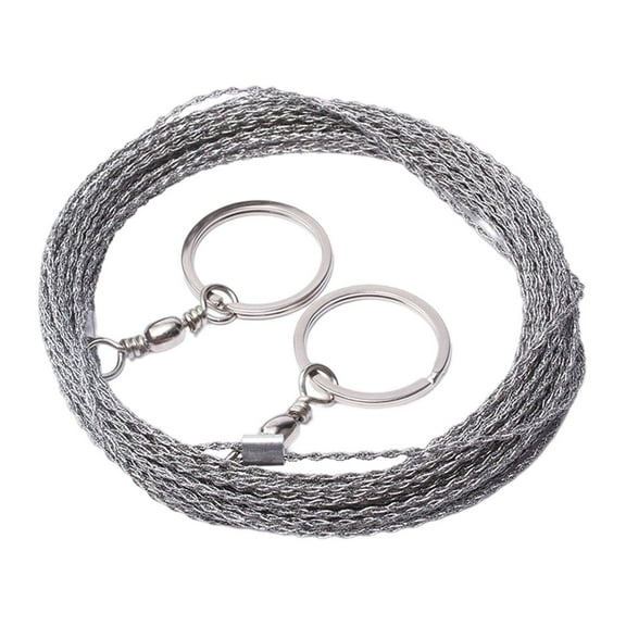 Wire Saw for Wood Survival Stainless Steel Folding 10M with Handle Rope Survival Chain Saw for Travel Trees Camping