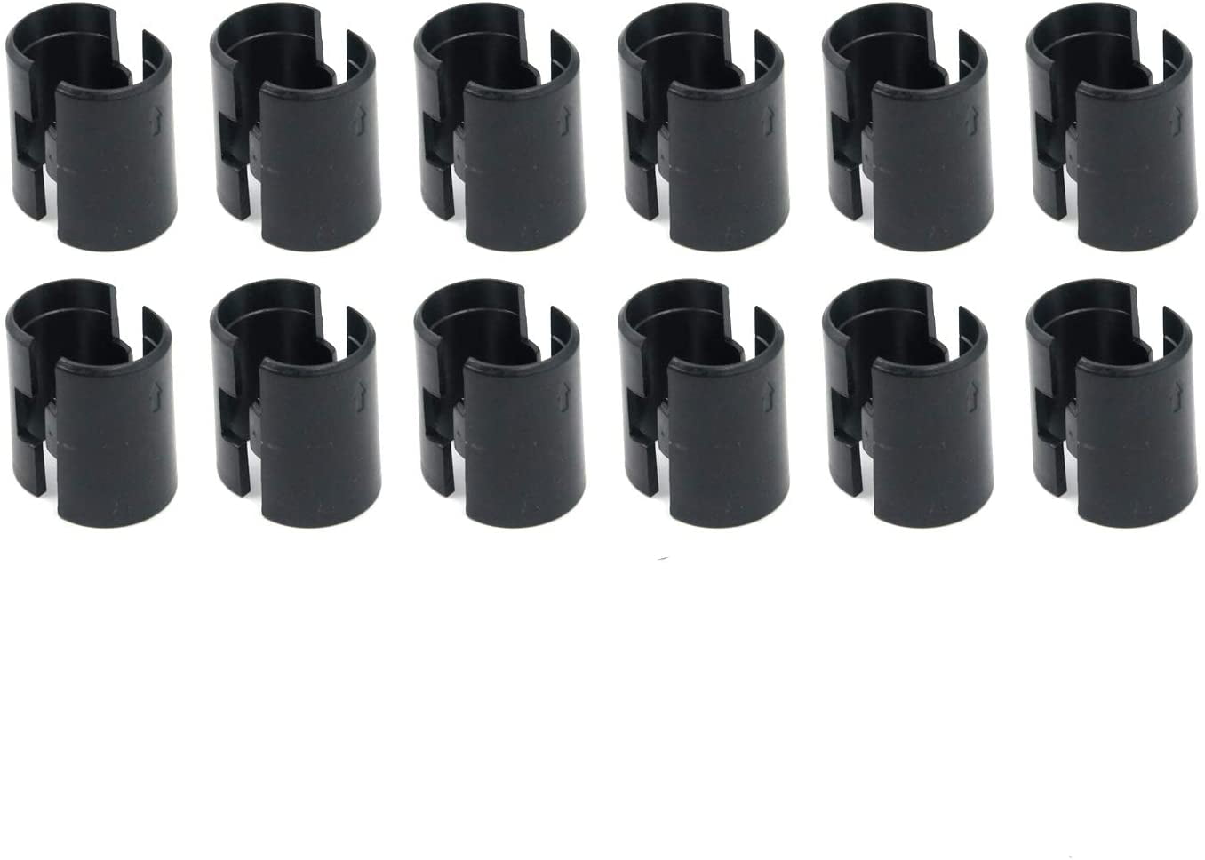 Wire Shelf Clips 12 Set / 24 Pack Wire Shelving Shelf Lock Clips Black