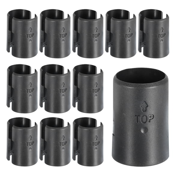 Uxcell 12 Pairs Wire Shelf Clips Plastic Shelving Sleeves Replacements for Wire Shelving System 25mm, Fit 1"