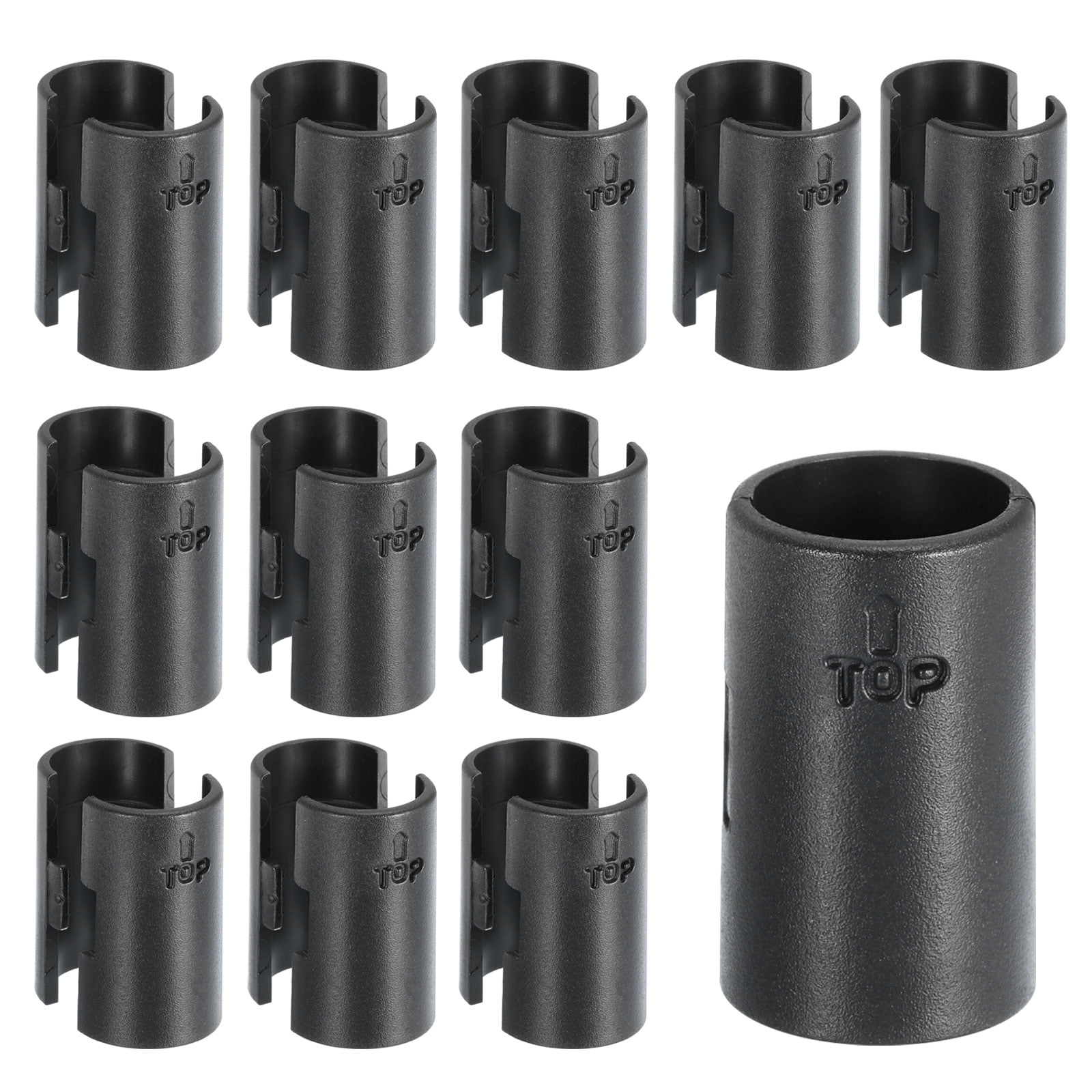 Black Plastic 5/8 Inch Wire Shelving Lock Clips, 24 Pack