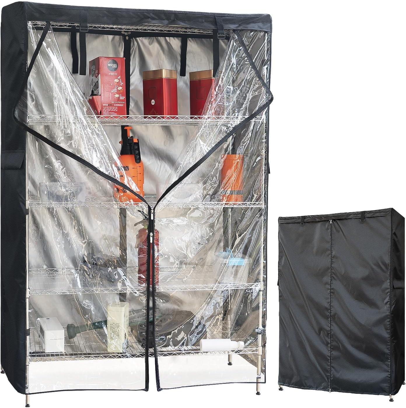 Dustproof Unit Wire Shelf Cover,600D Heavy Duty Waterproof Dustproof Storage Shelving ...