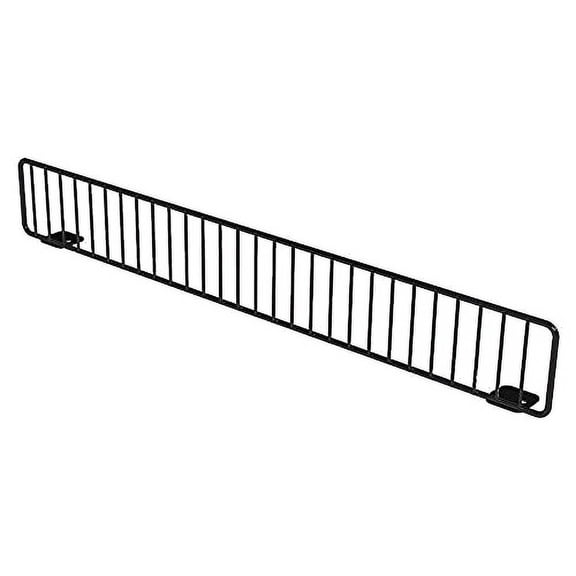Wire Shelf Divider for 22"D Lozier & Madix Gondola Shelves Wire Shelving, Black 3"H