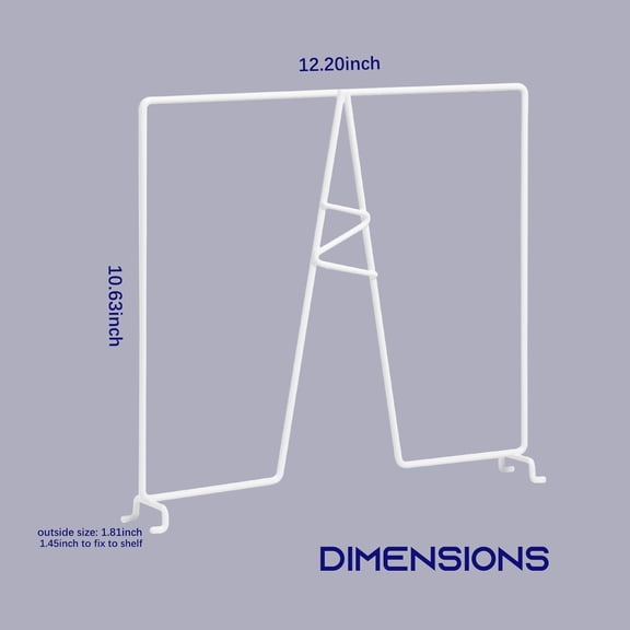 Wire Shelf Dividers - White Closet Organization & Storage Organizer - No Tool Shelf Divider for Wire Shelves - Metal Shelf Accessories – for 12“ Deep Wire Shelves – Tall 12” Height – 24 Pack