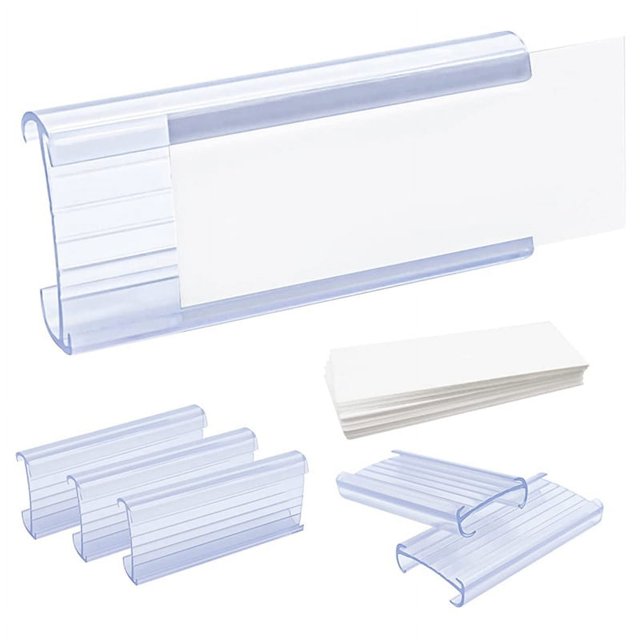 Wire Shelf Label Holders, 30 Pack Plastic Wire Shelf Label Clips with