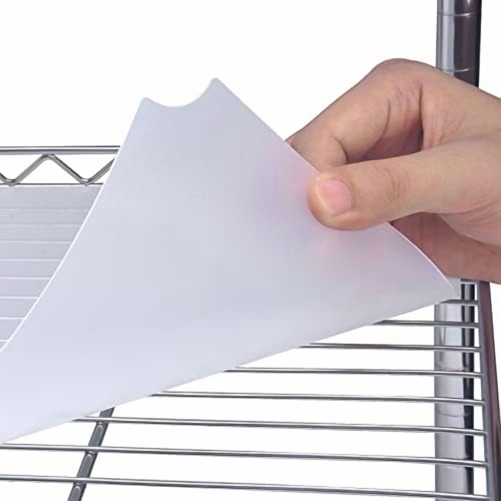 Wire Shelf Liner 14" x 36" Value Pack of 5 Flat Heavy Duty Waterproof Non-Adhesive Industrial Strength Plastic Mats for Tier Shelving Unit, Transparent