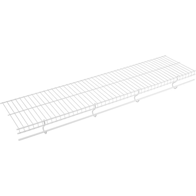 Wire Shelf, White, Adjustable Shelving With FreeSlide Design For