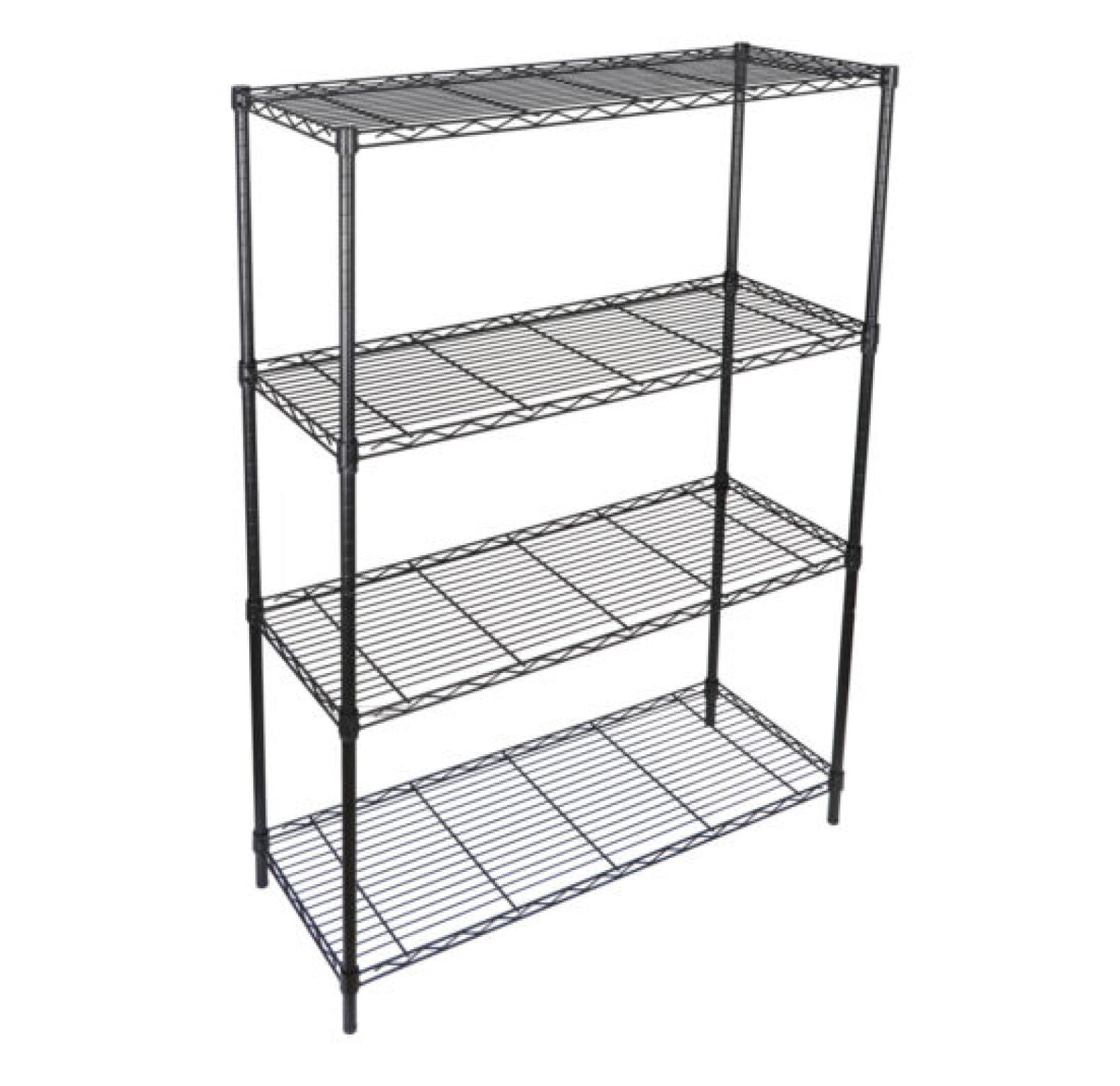 Wire Shelving Adjustable Steel Storage, 4 Shelf Heavy Duty Storage